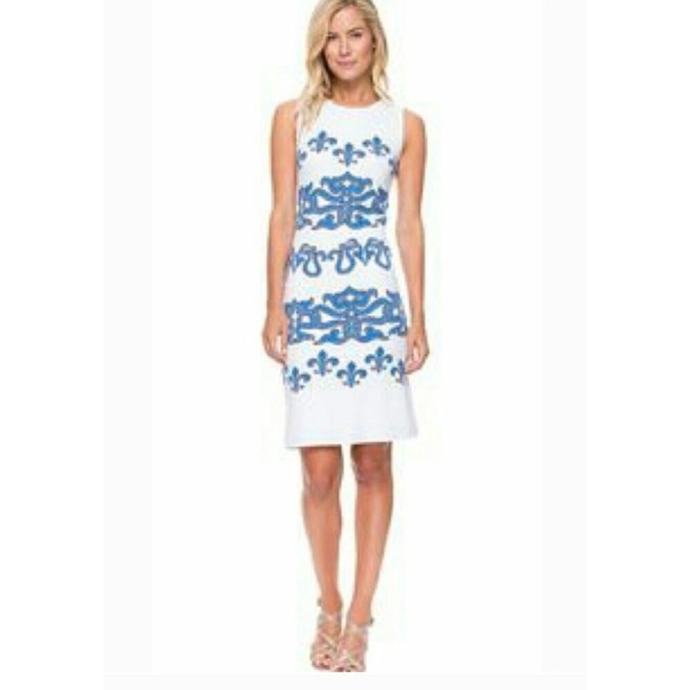 J. McLaughlin Sophia Byzantium Fleur De Lis Dress
